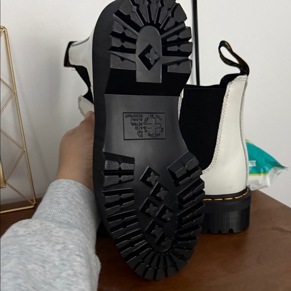Dr. Martens White Platform Chelsea Boots - Picture 2 of 3